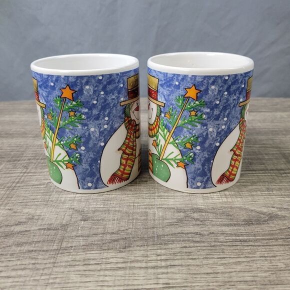 Festive Snowman Mug Pair - Picture 2 of 6